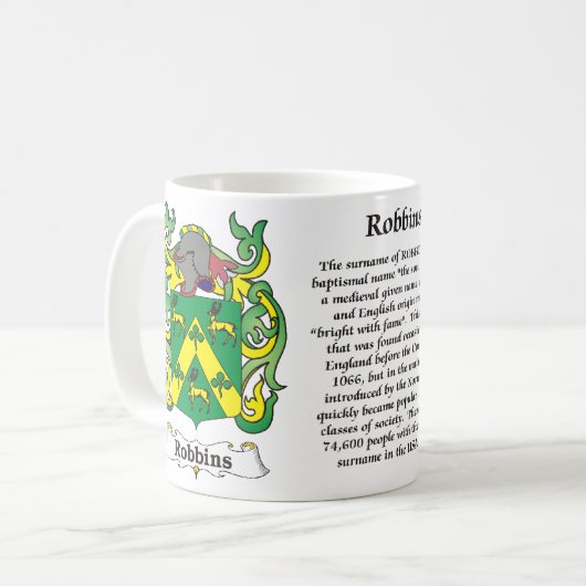 Robbins Family Coat of Arms mok (Voorkant links)