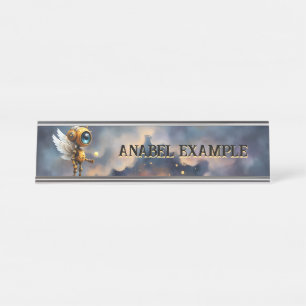 Robby de gevleugelde tijdhouder – Wings of Time-se Bureau Naambordje