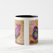 Robby de koffiebekers Rooster en Esmeralda. Tweekleurige Koffiemok (Center)