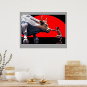 ROBBY en de Bull #2 Poster (Keuken)