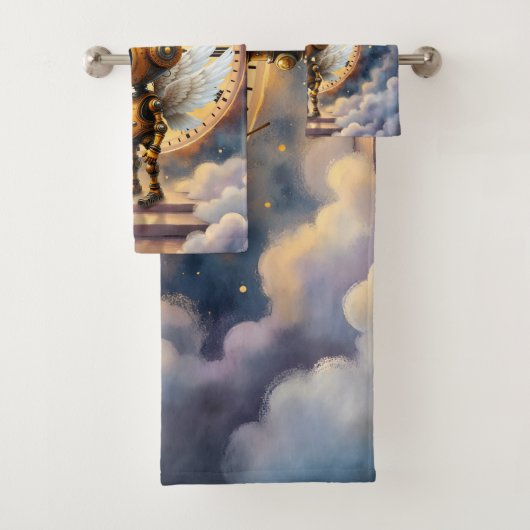 Robby the Winged Timekeeper – Wings of Time Series Bad Handdoek (Insitu)