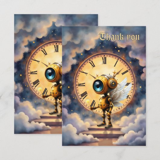 Robby the Winged Timekeeper – Wings of Time Series Bedankkaart (Voorkant / Achterkant)