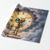 Robby the Winged Timekeeper – Wings of Time Series Cadeaupapier (Uitgerold)