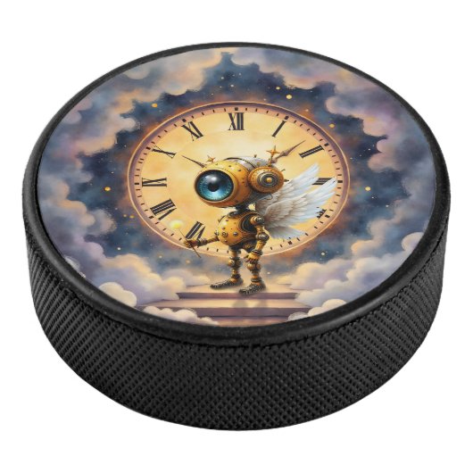 Robby the Winged Timekeeper – Wings of Time Series Hockey Puck (3/4)