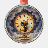 Robby the Winged Timekeeper – Wings of Time Series Metalen Ornament (Voorkant)