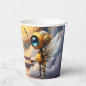 Robby the Winged Timekeeper – Wings of Time Series Papieren Bekers (Achterkant)