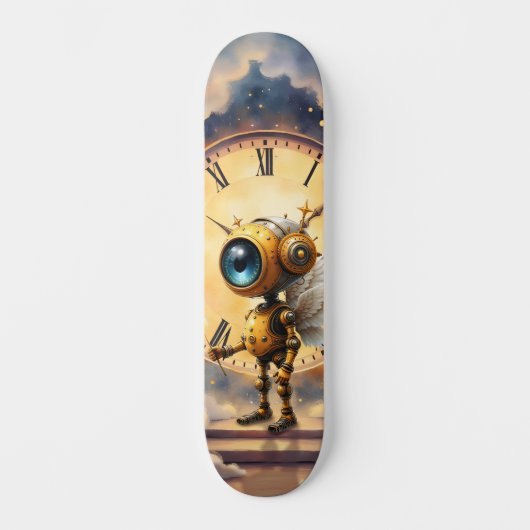 Robby the Winged Timekeeper – Wings of Time Series Persoonlijk Skateboard (Voorkant)