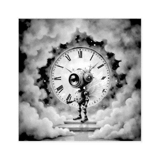 Robby the Winged Timekeeper – Wings of Time Series Rubberstempel (Afrduk)