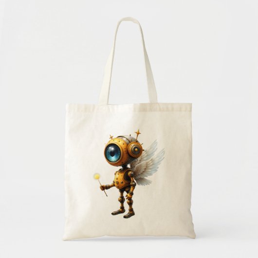 Robby the Winged Timekeeper – Wings of Time Series Tote Bag (Voorkant)