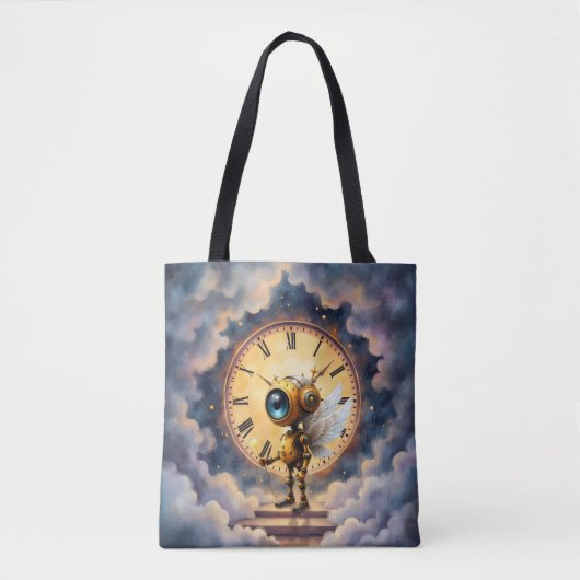Robby the Winged Timekeeper – Wings of Time Series Tote Bag (Voorkant)