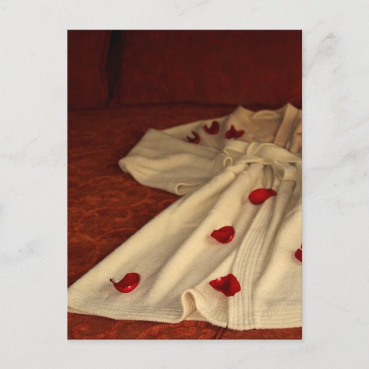 Robe, blokjes en bed briefkaart (Voorkant)