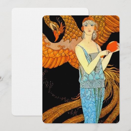 "Robe de Soir" Art Deco van George Barbier Kaart (Voorkant / Achterkant)