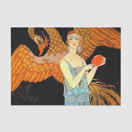 "Robe de Soir" Art Deco van George Barbier Tissuepapier (Voorkant)