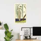 Robe de taffetas gris, door George Barbier Poster (Thuiskantoor)