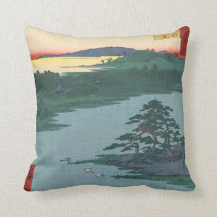 Robe-Hanging Pine Senzoku Pond Japanse Kunst Kussen
