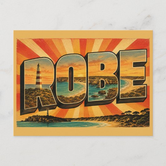 Robe South Australia Kust Erfgoed Dorp Kunst Briefkaart (Voorkant)