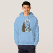 Robed Monk and Reindeer Winter Scene Hoodie (Voorkant volledig)