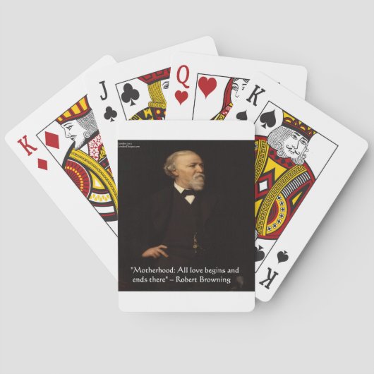 Robert Browning beroemde moederlijkheid citaat Pokerkaarten (Achterkant)