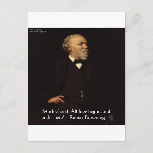 Robert Browning Famous Motherhood Quote Briefkaart (Voorkant)