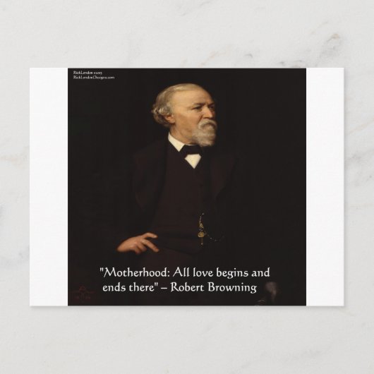 Robert Browning Famous Motherhood Quote Briefkaart (Voorkant)