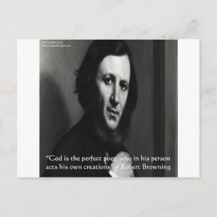 Robert Browning God Perfect Poet Quote Briefkaart