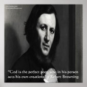 Robert Browning God Perfect Poet Quote Poster (Voorkant)