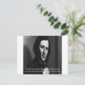 Robert Browning God Perfecte Dichter Citaat Briefkaart (Staand voorkant)