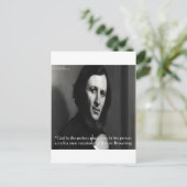 Robert Browning God Perfecte Dichter Citaat Briefkaart (Staand voorkant)
