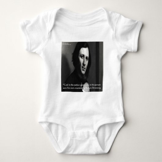 Robert Browning God Perfecte Dichter Citaat Romper (Voorkant)