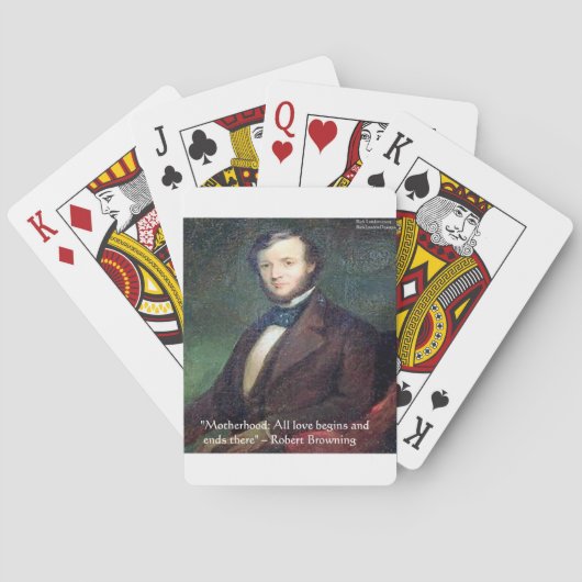 Robert Browning Moederdag Citaat Pokerkaarten (Achterkant)