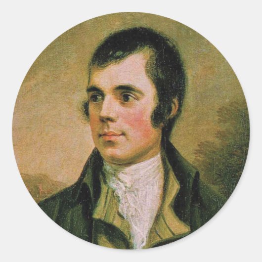 Robert Burn, die Burn's avond viert Ronde Sticker (Voorkant)