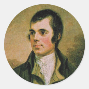 Robert Burn, die Burn's avond viert Ronde Sticker