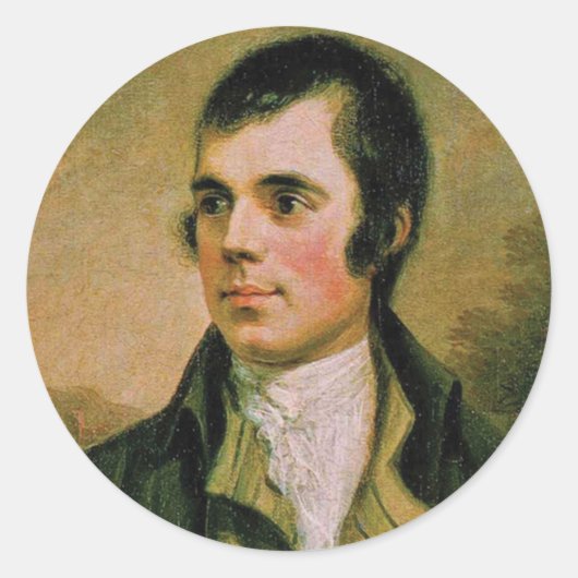 Robert Burn, die Burn's avond viert Ronde Sticker (Voorkant)