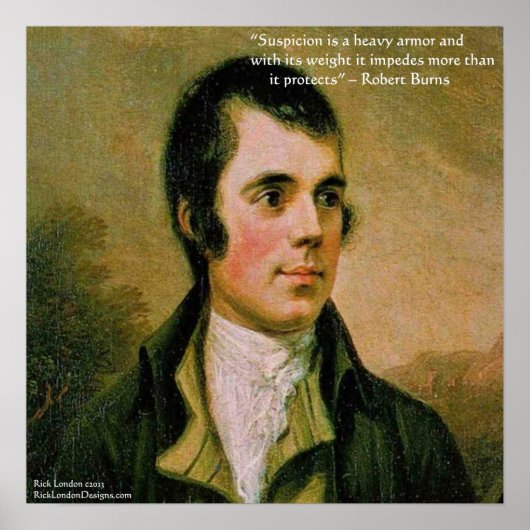 Robert Burns & beroemd verdenking citaat poster (Voorkant)