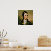 Robert Burns & beroemd verdenking citaat poster (Keuken)
