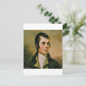 Robert Burns & beroemd verdenkingscitaat Briefkaart (Staand voorkant)