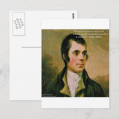 Robert Burns & beroemd verdenkingscitaat Briefkaart (Voorkant / Achterkant)