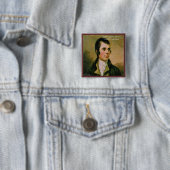 Robert Burns & beroemd verdenkingscitaat Vierkante Button 5,1 Cm (In situ)