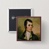Robert Burns & beroemd verdenkingscitaat Vierkante Button 5,1 Cm (Voorkant /achterkant)