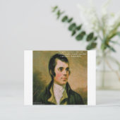 Robert Burns & beroemd vermoedenscitaat Briefkaart (Staand voorkant)