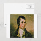 Robert Burns & beroemd vermoedenscitaat Briefkaart (Voorkant / Achterkant)