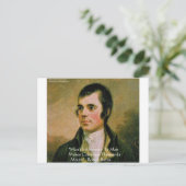 Robert Burns beroemde quote Briefkaart (Staand voorkant)
