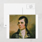 Robert Burns beroemde quote Briefkaart (Voorkant / Achterkant)