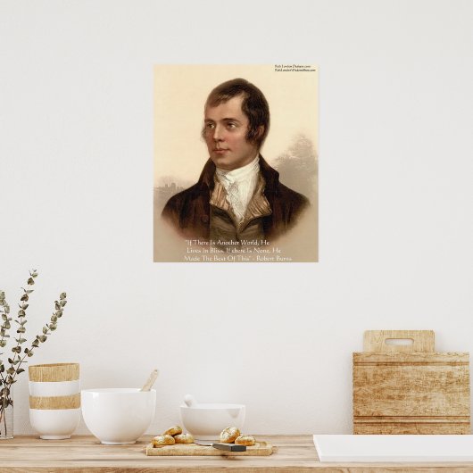 Robert Burns beroemde quote Poster (Keuken)