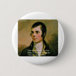 Robert Burns beroemde quote Ronde Button 5,7 Cm