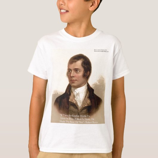 Robert Burns beroemde quote T-shirt (Voorkant)