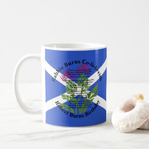 Robert Burns Birthday Poem Thistle Flag Koffiemok