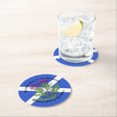 Robert Burns Birthday Poem Thistle Flag Ronde Kartonnen Onderzetter (Insitu)