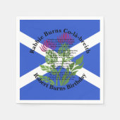 Robert Burns Birthday Poem Thistle Flag Small Servet (Voorkant)