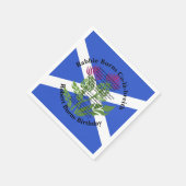 Robert Burns Birthday Poem Thistle Flag Small Servet (Hoek)